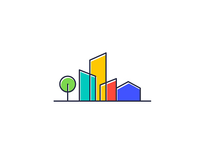 Colorful city logo design