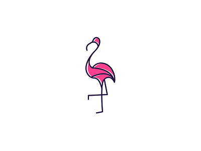 Flamingo logo design animal logo bird bird logo clean logo flamingo flamingo logo modern logo simple logo