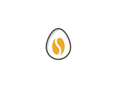 Egg + Coffe bean logo concept