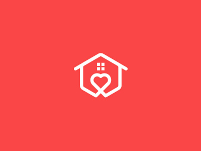 Heart + Home Logo care logo clean logo heart logo home logo house logo logo logo design minimalist logo modern logo simple logo