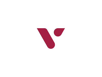 V and Water Drop Logo Design