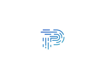 P + Fingerprint Logo branding clean logo geometric logo graphic design logo logo design logo p modern logo p p logo simple logo