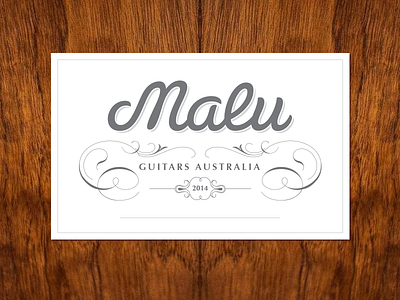 Malu Guitars Label guitar pen strokes