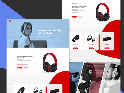 Redesign Beats website re design web design