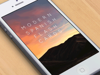 Modern Spanish Flashcard App for iOS