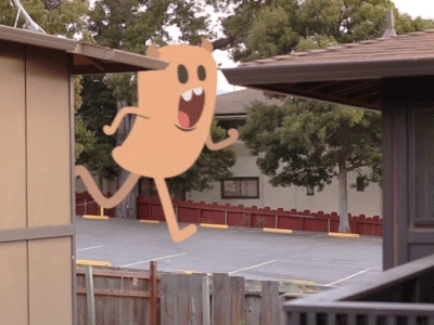 Monster on the Run after effects animation cute fun funny gif monster run