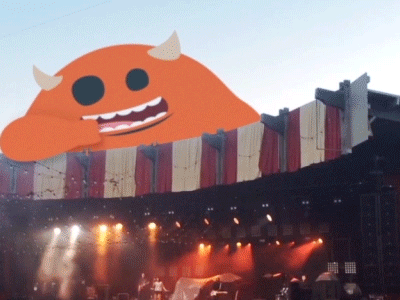 Monster at the Show after effects animation cute fun funny gif monster music phantograms simple
