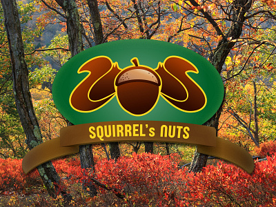 Squirrel's nuts for fun logo design