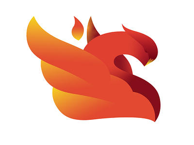 Phoenix S 4fun animals illustration logo design