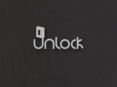 Unlock letter exploration lettermark logo