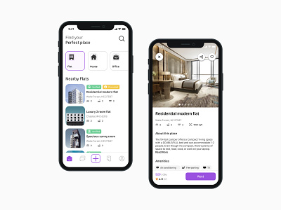 Rent Space airbnb app design detail details reno rent rental room ui uiux