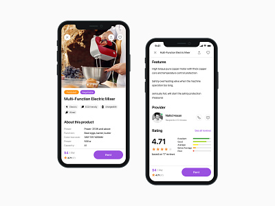 Product details and rating app details ios product rating rent reviews ui ux