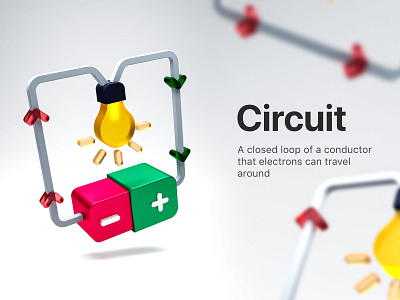 Circuit 3d 3d icon blender blender 3d branding icon landing page physics ui web za