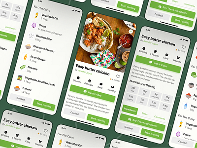 Food Recipe App app food grocery ios mobile mobile app recipe recipe app ui uiux ux