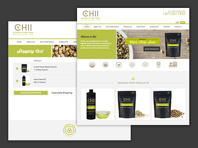 Chii Hemp Website Design commerce food photography product shop shopping cart web design