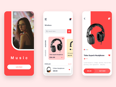 Headphone E-Commerce App UI