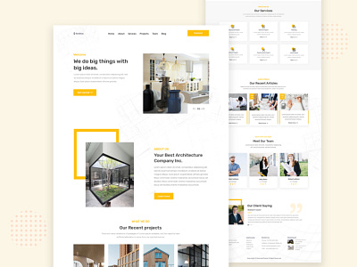 Architecture landing Web page