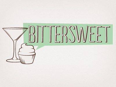 Bitter Sweet Logo bar bittersweet branding cocktail dessert logo