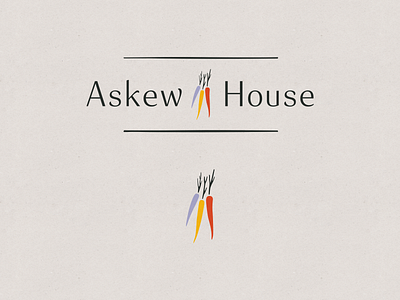 Rainbow Carrot Alternate and Icon for Askew House branding carrots icon rainbow carrots