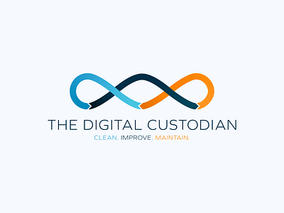 The Digital Custodian Logo branding fluid infinity logo logo design