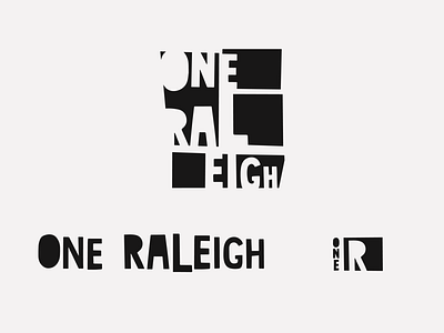 One Raleigh Branding branding branding design city grid collage cutout monochrome north carolina raleigh