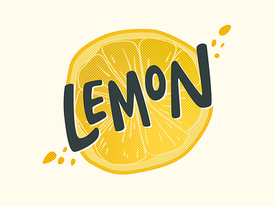 Lemon! branding citrus fruit hand lettering handdrawn type illustration lemon lemonade yellow