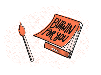 Burnin For You Matchbook bardot brushes burning illustration matchbook matches procreate procreate app procreate brushes