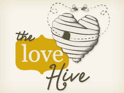 Love Hive Logo bees logo love