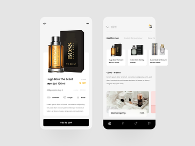 Shop with perfumes adobexd app design mobile app mobile app design mobile apps mobile apps design mobile design perfumes perfumes app shop with perfumes ui ui ux design