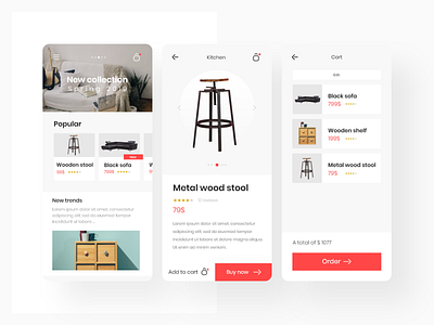 Mobile store application interface adobexd app interface mobile shop ui ux