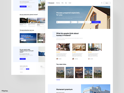 Rent a home - Website blue branding design training ui ui ux design uipractice ux web web deisgn website