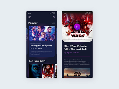 Video streaming app concept