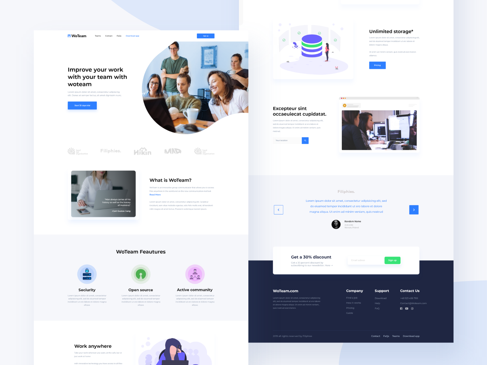 Team Communicator Website by Filip Gadziński on Dribbble