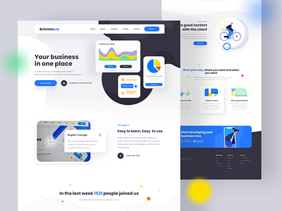 Buisness app. Website concept adobexd app application blue buisness buisness app concept design training ui ui ux design ui design uipractice ux ux design web web deisgn website