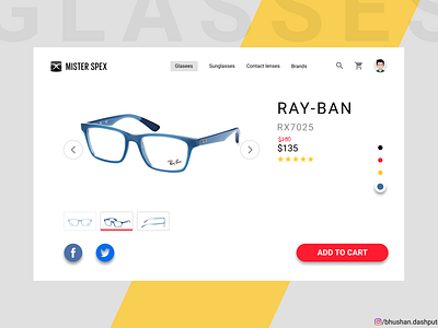 MisterSpex concept with Ray-Ban animation brand branding character clean design flat graphic design icon identity illustration logo minimal mobile sketch ui ux vector web website