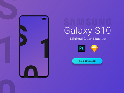 Galaxy S10+ Minimal Clean Mockup