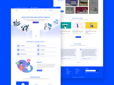 Software agency landing page