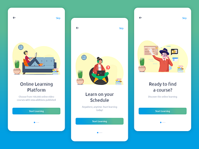 e learning onboarding screens concept design elearning onboard onboarding ui ui ui ux ui design uidesign uiux