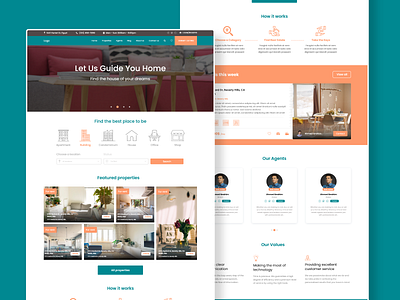 Real estate landing page building concept design landing page landing page design landingpage real estate realestate ui ui ux ui design uidesign uiux