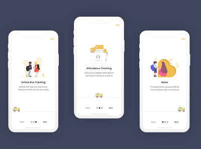 Onboarding screens bus onboard onboarding onboarding screen onboarding ui school tracker ui uidesign uiux