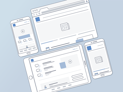 Responsive Design design flat illustration mobile responsive tablet ui ux vector website