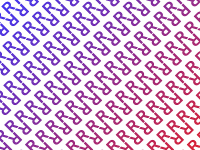 5/5 - Rubik design flat gradient initial letter pattern patterns r typography vector