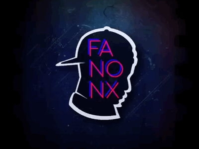 FANONX dj logo clean logo logo music music logo neon retro simple simplicity