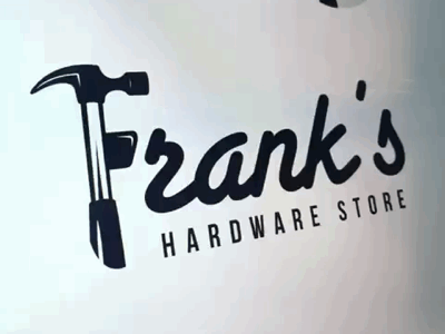 Frank’s Hardware Store logo black and white hammer hardware logos machines store logo tools