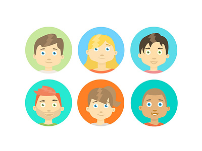 WeShare App Avatars app avatar avatar icons cartoon design identity illustration