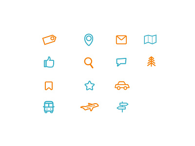 Travel Icons app branding car icons iconography icons travel travel icons