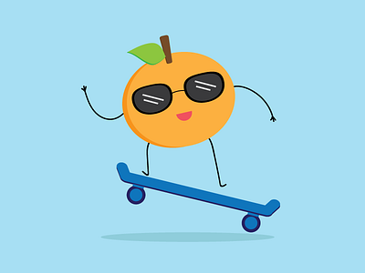 Orango orange skateboarding