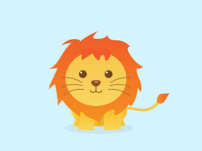 Simbaa cute design flat graphic design illustration lion roar simba vector