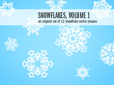 Snowflakes freebie illustrator shapes snowflakes vector
