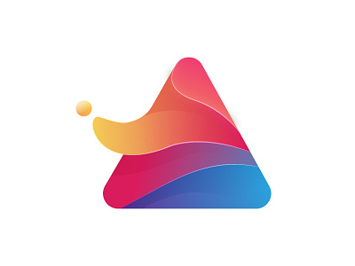 A Logo Concept a letter a logo concept colorful effects gradients logo rebound triangle triangular yoga perdana